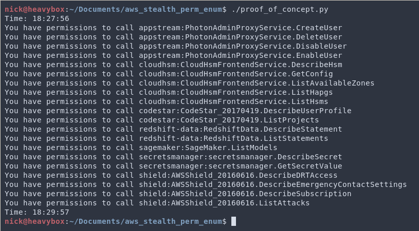 Demonstrating enumeration