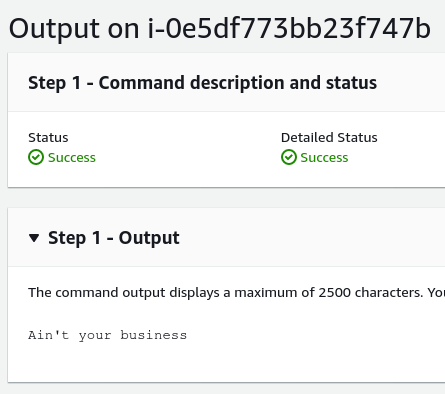 Showing us set arbitrary output